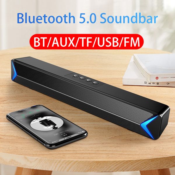 

soundbar 2021 tv sound bar aux usb wired and wireless bluetooth home theater fm radio surround for pc speaker computer