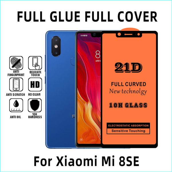

21d tempered glass for xiaomi redmi note9pro max 8 pro 7 pro 7 7a 8 8a full cover curved screen protector on note 8 t