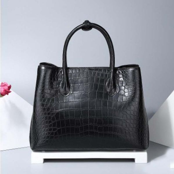 

linshe crocodile leather bag female bag the new brand genuine leather female the large capacity big belly