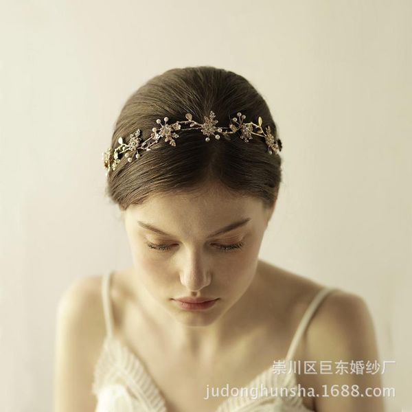 

wedding crystal hair vine bridal hair accessories headpieces bride halo headband jewelry, Golden;silver