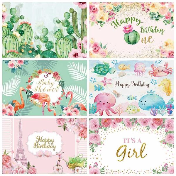 

background material laeacco pography backgrounds for cactus watercolor wallpaper party decor pographic backdrop po studio