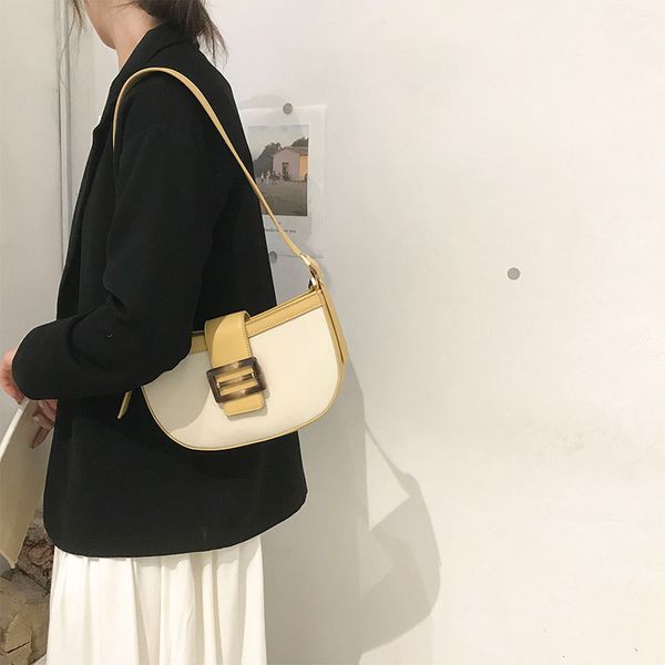 

лето маленькая сумка для женщин 2020, новая тенденция моды с участием полукруглого мешка подмышек и багета по проекту французского