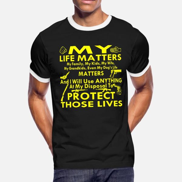 

my life matters my family wife kids grandkids t shirt men designing 100% cotton plus size 3xl novelty fit fashion spring autumn natural