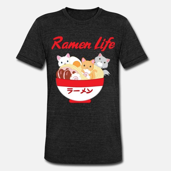 

ramen cats t shirt men print 100% cotton plus size 3xl kawaii loose basic summer cool shirt