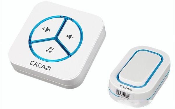 

cacazi 9909 ip44 waterproof wireless doorbell 280m remote 48 ringtones 6 volume door chime tamper-proof door ring 20pc/lot
