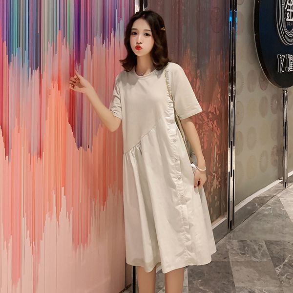 

pregnant women summer new fashion maternity dress, White