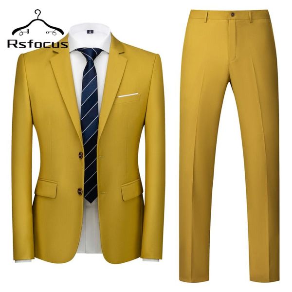 

solid wedding suit for men 2020 slim fit latest coat pant designs 2 piece mens leisure formal suits costume homme mariage tz104, White;black