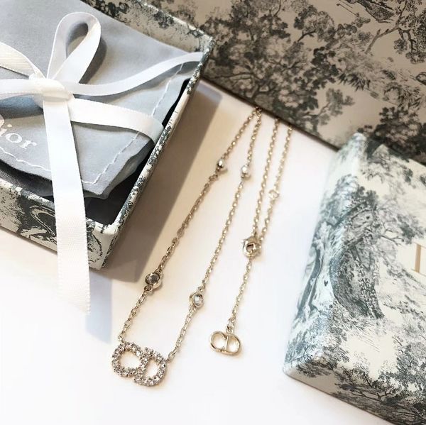 

designer jewelry hip hop designer necklace butterfly iced out pendant mens 14k gold chains initial letter pearl necklaces n1, Silver