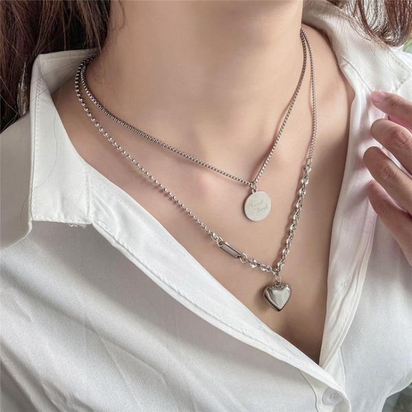 

key padlock pendant necklace choker lock necklace on the neck with lock punk jewelry mujer for women ladies girls jewelry gift, Silver