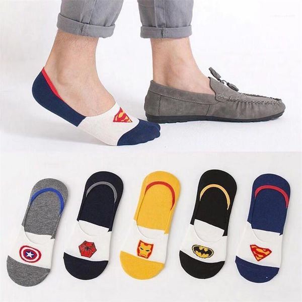 

designer contrast color sock slippers summer striped print ankle length underwear sports comfortable athletic socks mens, Black