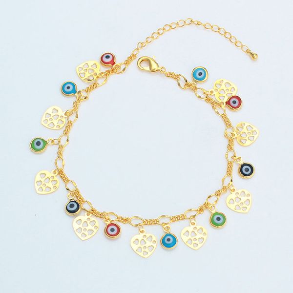 

bangle colorful eye bracelet/anklet for women gold color evil foot chain charm jewelryarab/egypurkey/iraq/middle east, Black