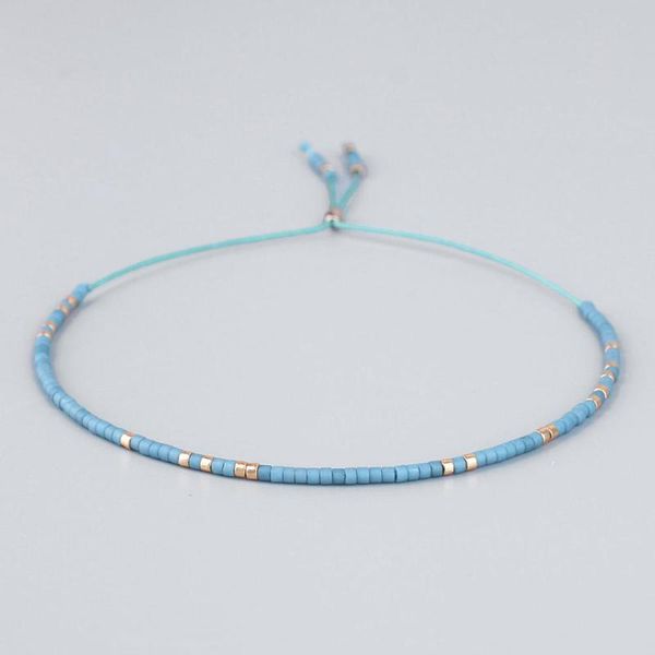 

kelitch sky blue handmade friendship bracelets charm miyuki seed beaded cuff bangles chain for women lovers jewelry adjustable, Black