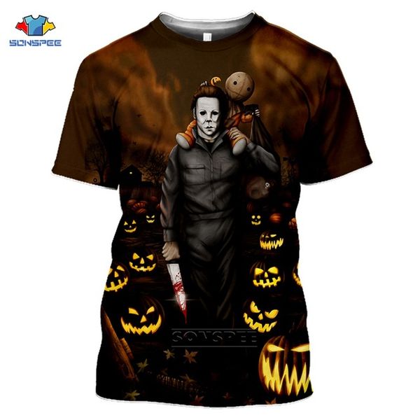

horror friends pennywise michael myers jason halloween summer men 3d print shirts oversized funny hentai men clothing