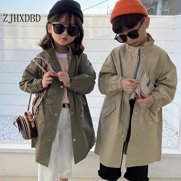

2020 baby girls jackets new kids coats toddler boys windbreaker boy trench double breast infant girl outerwear children clothes, Blue;gray