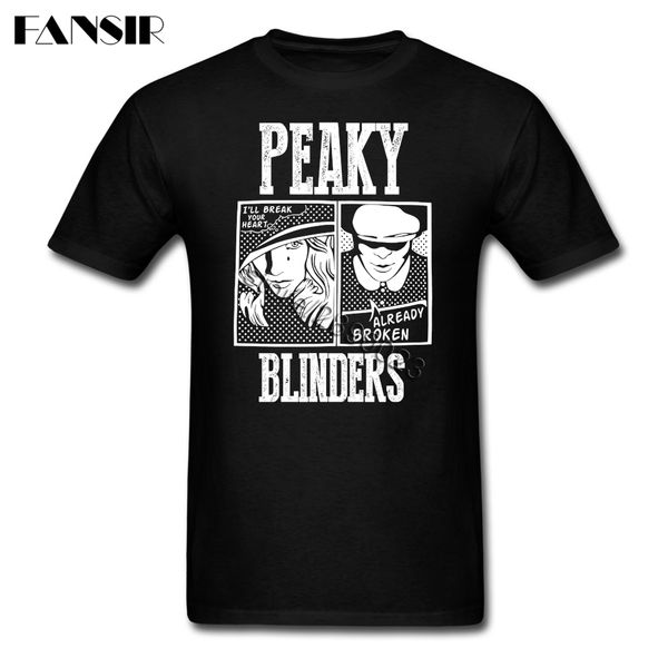 

latest designing tees shirt men male peaky blinders tv series men t-shirt short sleeve cotton custom guys brand clothing
