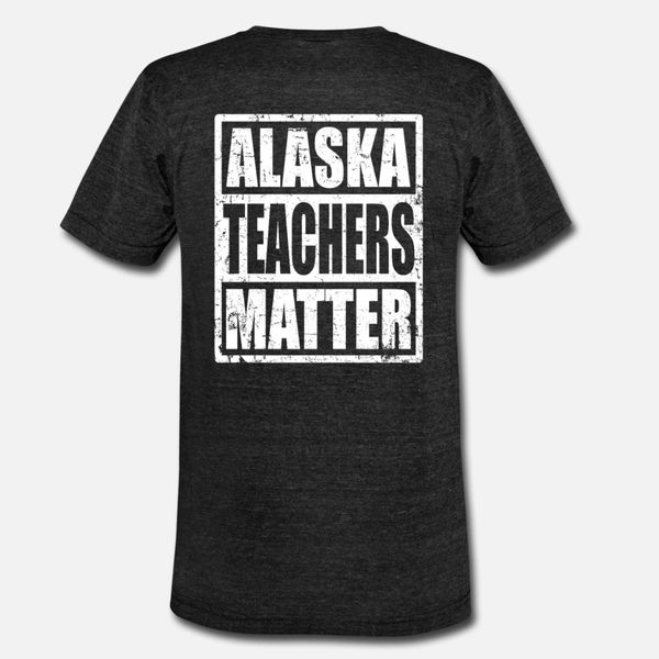 

alaska teachers strike with print on back t shirt men graphic short sleeve o-neck costume graphic fashion summer style normal