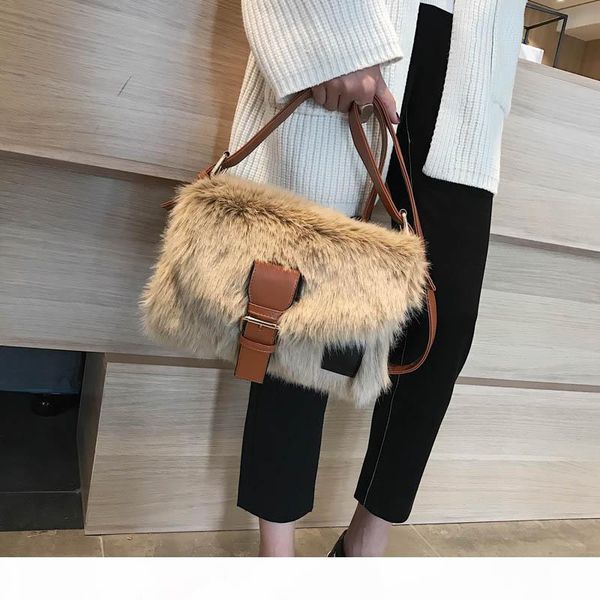 

designer-new winter crossbodybag women bag luxury women handbags purse designer ladies faux fur shoulder messenger bags
