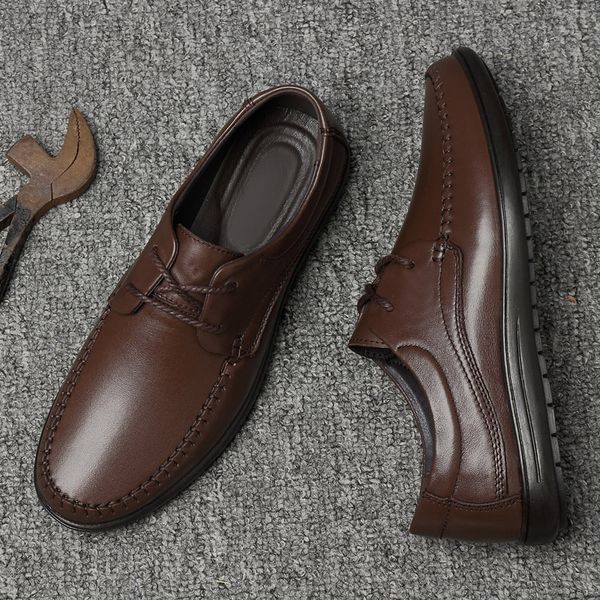 

fashion mens spring shoe masculino new black hombre flat cuero causal leather shoes breathable man zapatos para sports