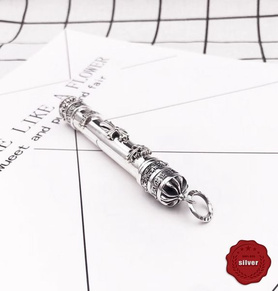 

s925 sterling silver retro personality hipster cigarette lighter cross rechargeable lighter old igniter