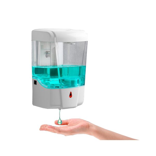 

700ml wall mounted automatic soap dispenser for toilet, live room.easy to install. ipx3, no need to charge, long-term power supply