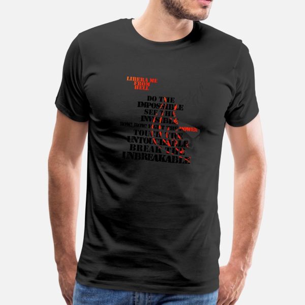 

liberame from hell black ttgl t shirt men printing cotton round collar basic solid interesting authentic summer vintage shirt