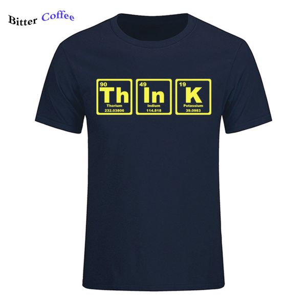 

new men think periodic table t shirt vintage style camiseta crewneck new arrival popular fashion men t-shirt plus size