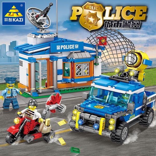 

wholesale children's building block toys city police series 4 styles each two forms of gift decorations