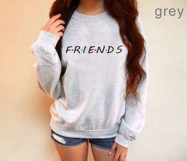 

women friend hoody casual 2019 fashion letter print o-neck hooded sweatshirts loose pullovers long sleeve hoodies femme, Black