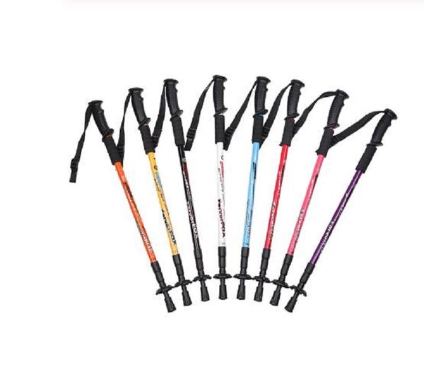 

2pcs/lot nordic walking poles adjustable trekking poles telescopic scandinavian walking sticks anti shock hiking stick