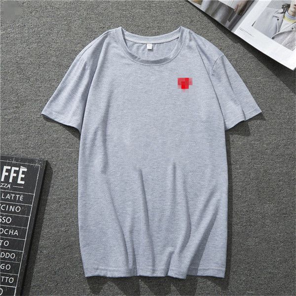 

2020 new mens t shirt european american popular small red heart printing t-shirt men women couples t-shirt, White;black