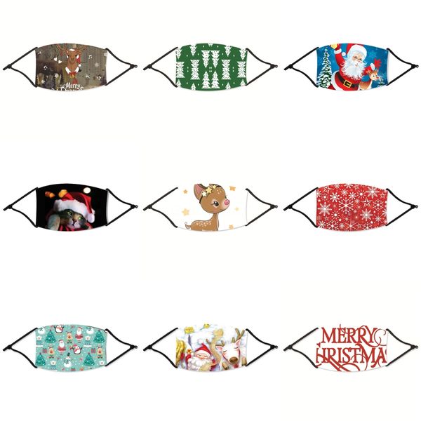 

kids face christmas mask child anti dust mouth er christmas mask pm2.5 dustproof washable reusable sponge boy girl christmas masks#20233, Black