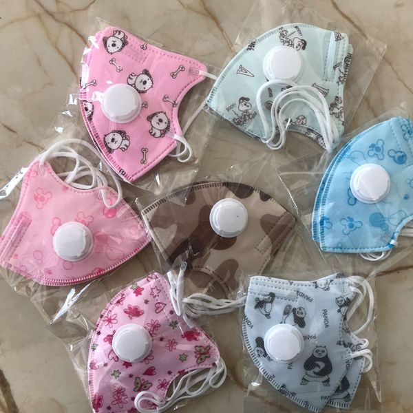 

дети kn90 n90 маска 3d 5 слоев маски мультфильм лица с масками респираторов valve рм2,5 против пыли дети пыле защитная маска