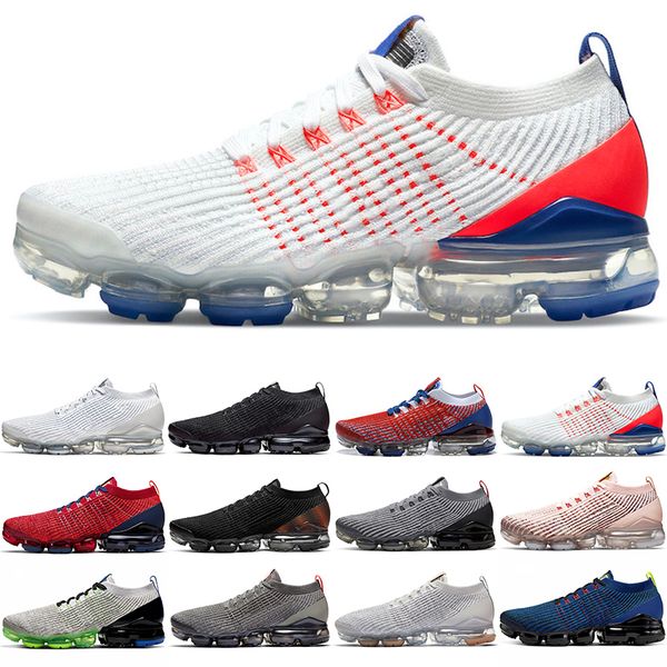 

3.0 mens trainers men women running shoes triple black white usa pure platinum particle grey noble red fashion outdoor sports sneakers, White;red