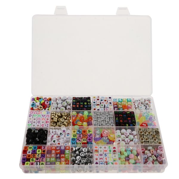 

1650pcs colorful acrylic letters numbers beads for jewelry making kids craft