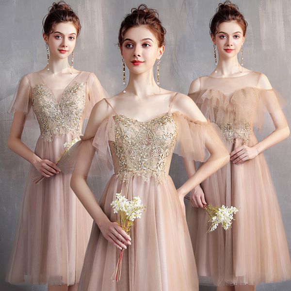 

2020 new arrival bridesmaid dresses summer fashion simple sisterhood evening dress fairy dresses by dhl selling, Red;white