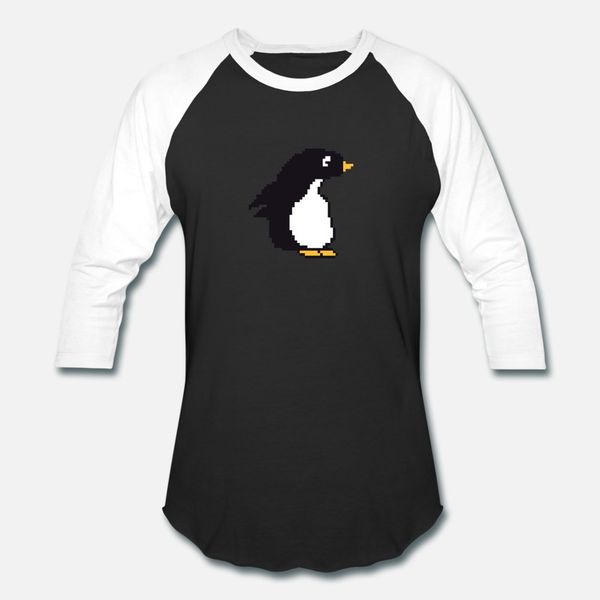 

retro penguin pixelart t shirt men customized short sleeve s-xxxl clothes anti-wrinkle fashion summer pattern shirt