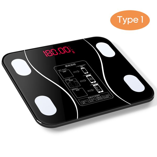 

multi-functional home use intelligent body fat scale with led display bt electronic smart digital weight scale bathroom