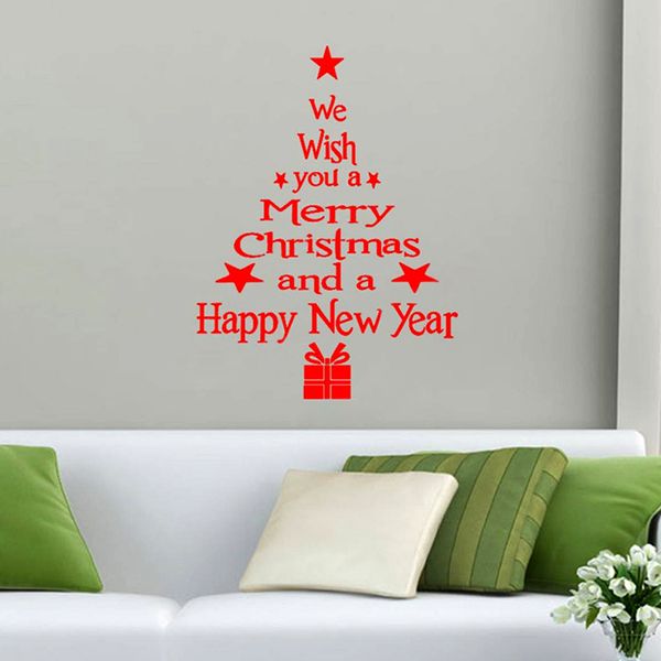 

removable christmas tree wall window sticker home party decoration