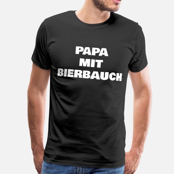 

papa mit bierbauch t shirt men fit 100% cotton crew neck slim fit funny casual spring slim shirt