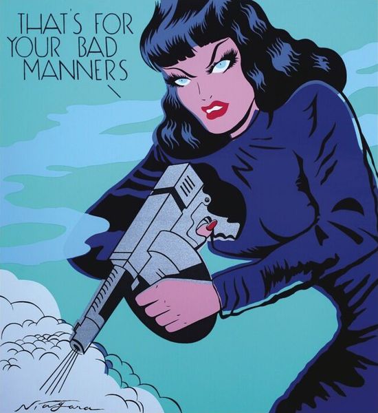 

that's for your bad manners by niagara detroit machine gun picture oil painting on canvas wall art canvas pictures wall decor 200903