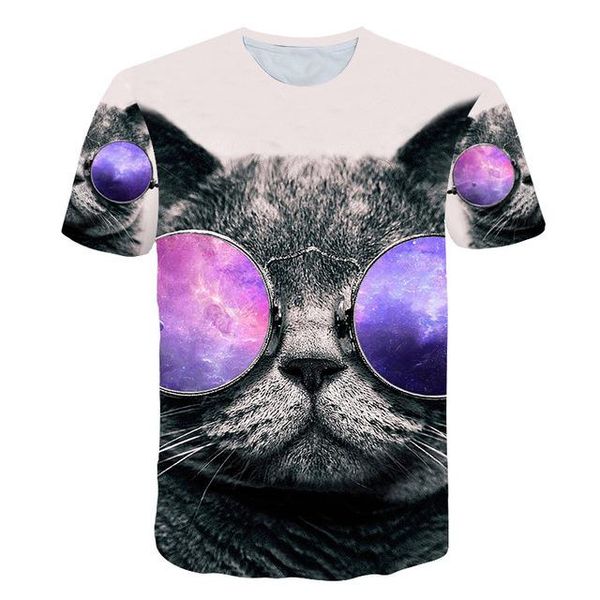 

cool print two cat male 3d print shirts aesthetic plus size kawaii men clothing