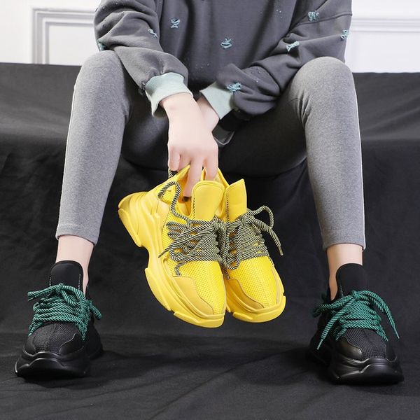 

spring autumn women casual shoes comfortable platform shoes woman sneakers ladies trainers chaussure femme fashion casual trend, Black