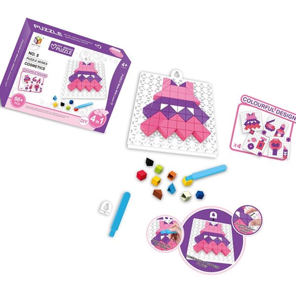 

98 pieces buliding block and 1 pieces board wholesale cosmetic halloween gift crafts for girls 3
