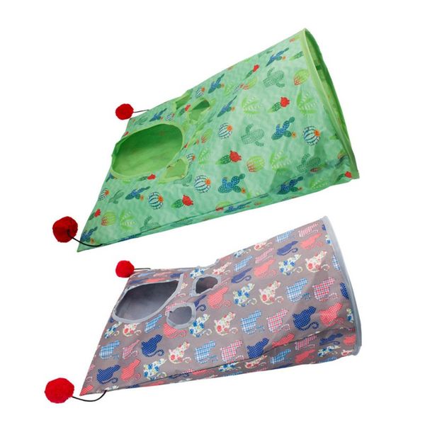 

pet fun paper toy cat tunnel rolling earthworm channel cat nest cute printed tent waterproof paper toy
