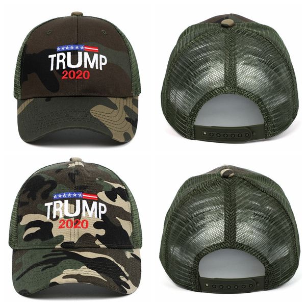 

donald trump 2020 cap camouflage baseball caps 3d letter embroidery outdoor sports mesh breathable sun hat women men party hats dbc bh3878