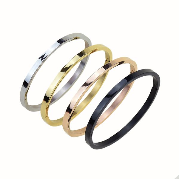 

bangle bracelet lovers bracelets women bracelets stainless steel bangles and bangles cubic zirconia golden woman jewelry gifts, Black