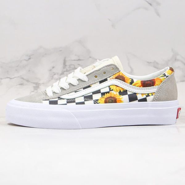 

2020 new canvas shoes sunflower checkerboard classic style 36 sneakers low sunflower checkerboard men women sneakers size 35-44