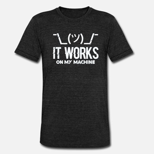 

it works on my machine programming t shirt men printed short sleeve plus size 3xl cool anti-wrinkle comfortable summer style outfit shirt