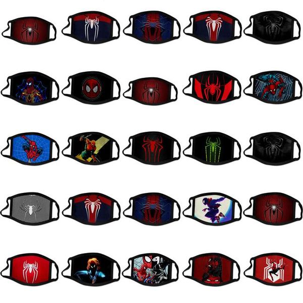 

mouth 5 for cotton anti-dust windproof spiderman reusable masks kids pollution mask breathable cartoon face anti wzpdo otsweet, Black