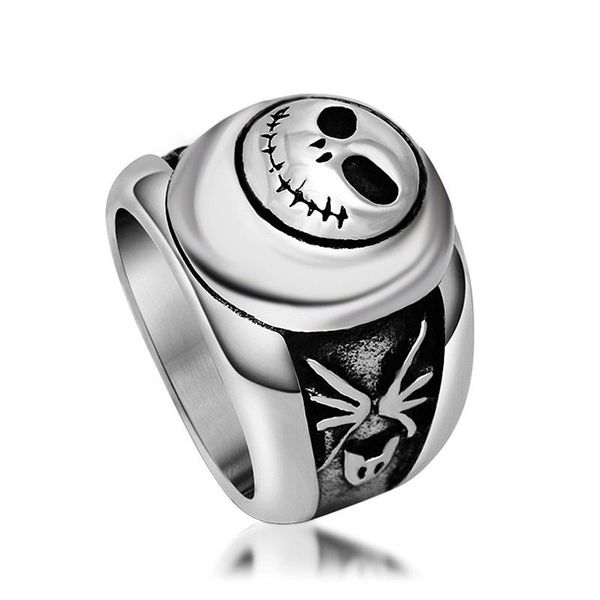 

joker face design ring stainless steel finger jewelry funny man punk jewelry gift to friend, Golden;silver